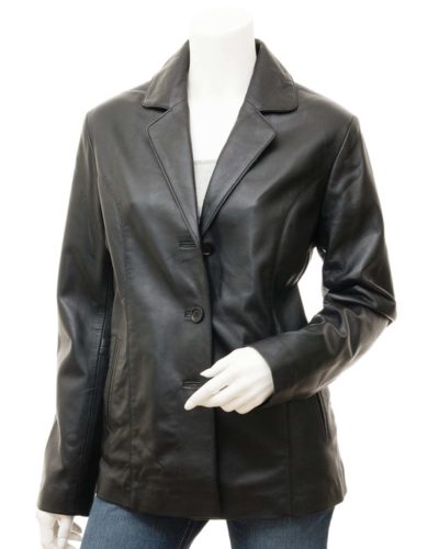 Women Leather Blazer