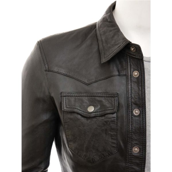 Men Leather Blazer