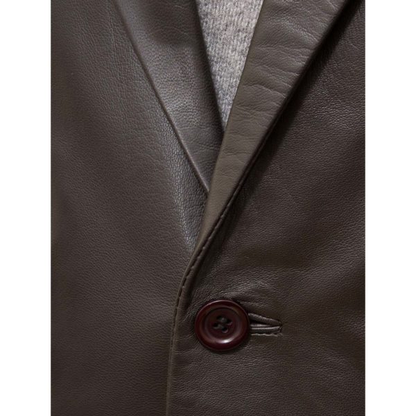 Men Leather Blazer