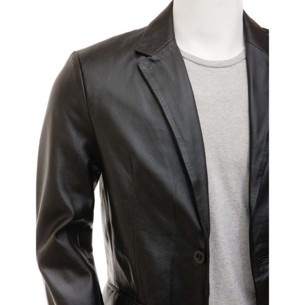 Men Leather Blazer