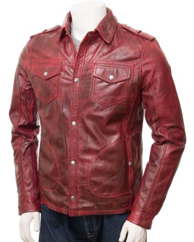 Men Leather Blazer