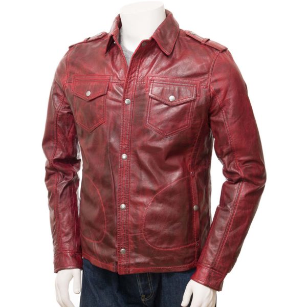 Men Leather Blazer