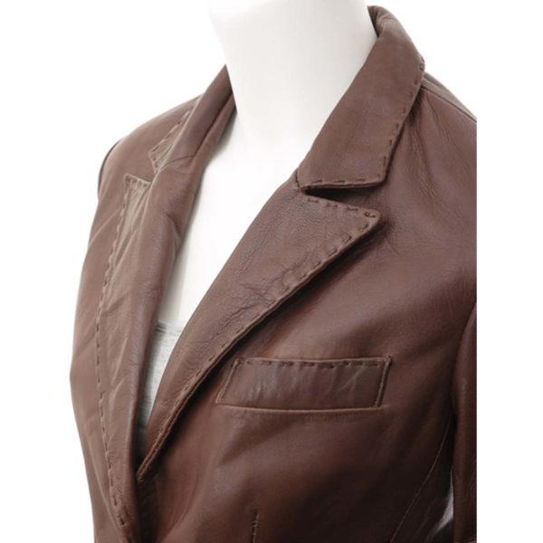 Women Leather Blazer