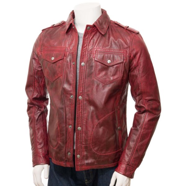 Men Leather Blazer