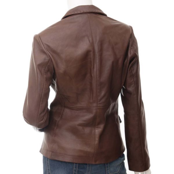 Women Leather Blazer