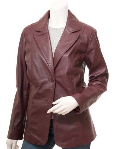 Women Leather Blazer