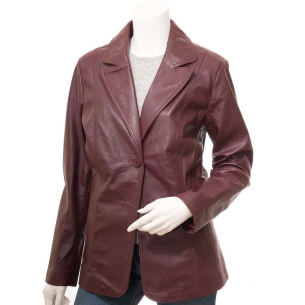 Women Leather Blazer