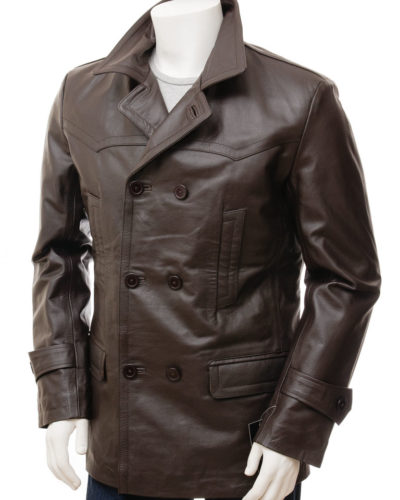 Men Leather Blazer