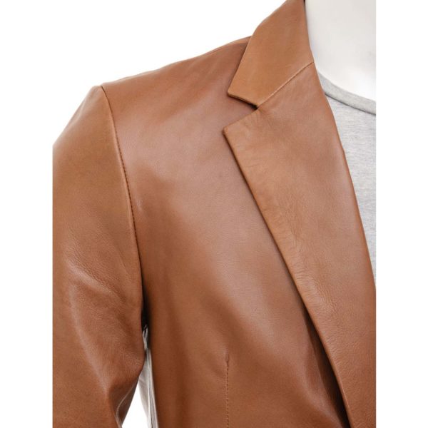 Men Leather Blazer