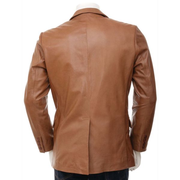 Men Leather Blazer