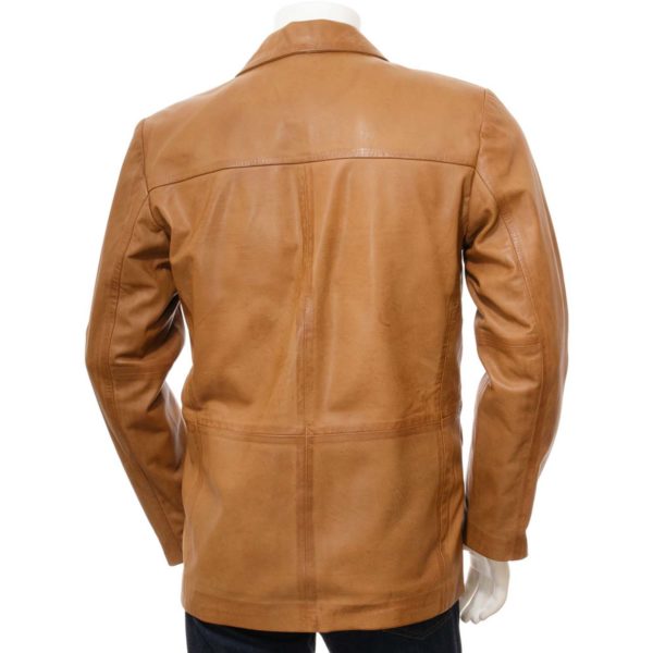 Men Leather Blazer