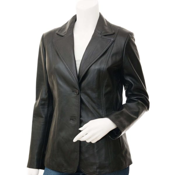 Women Leather Blazer