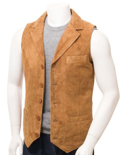 Men Leather Waist Coat