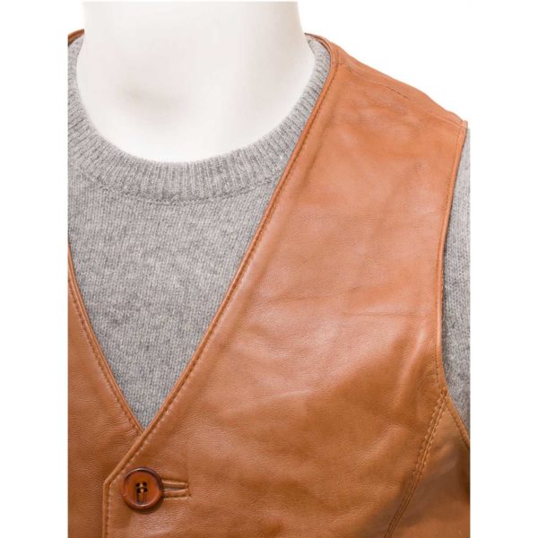 Men Leather Waist Coat