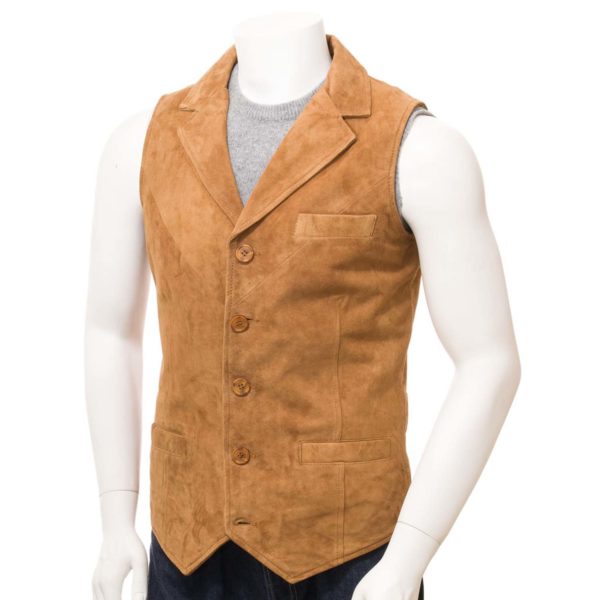 Men Leather Waist Coat