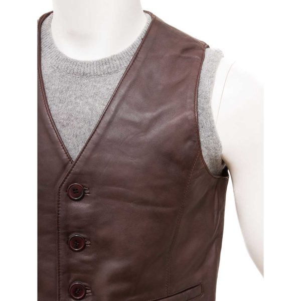 Men Leather Waistcoat