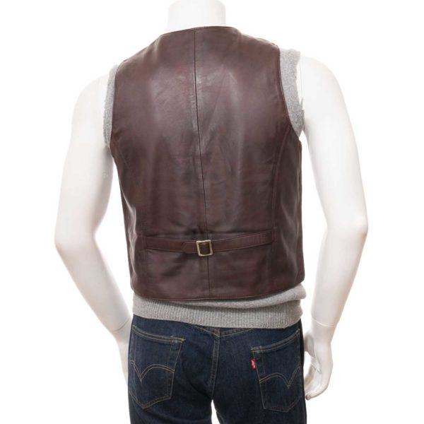 Men Leather Waistcoat