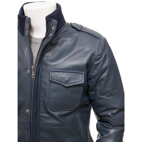 Men's Leather Bomber Jacket