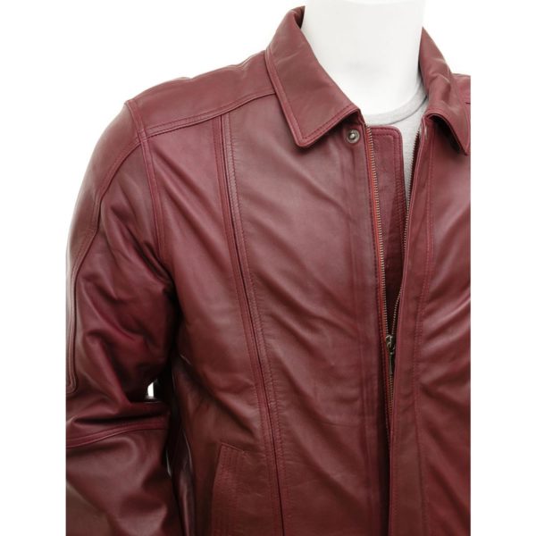 Men's Leather Bomber Jacket