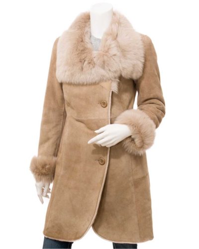 Women Leather Sheepskin Shearling