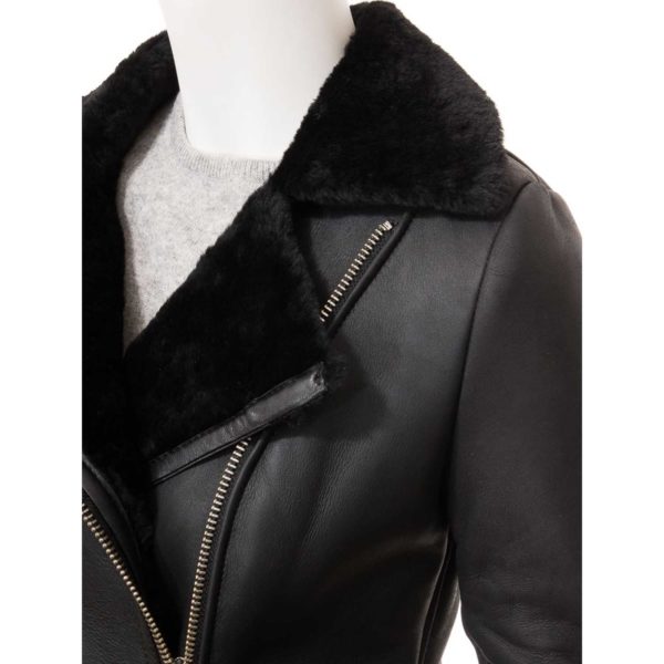 Women Leather Sheepskin Shearling