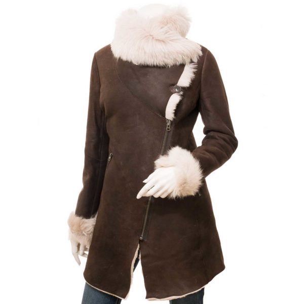 Women Leather Sheepskin Shearling