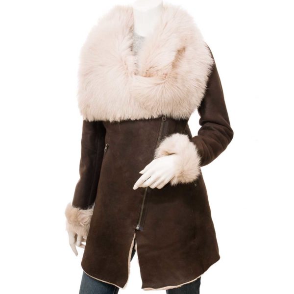 Women Leather Sheepskin Shearling