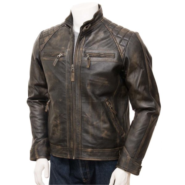 men Leather Biker Jacket