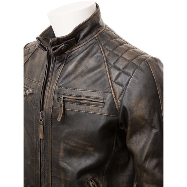 men Leather Biker Jacket