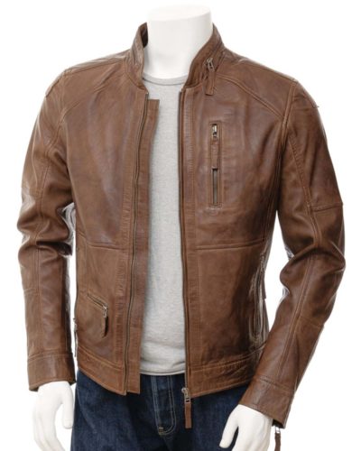 men Leather Biker Jacket