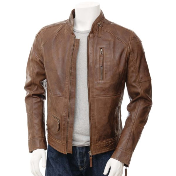 men Leather Biker Jacket