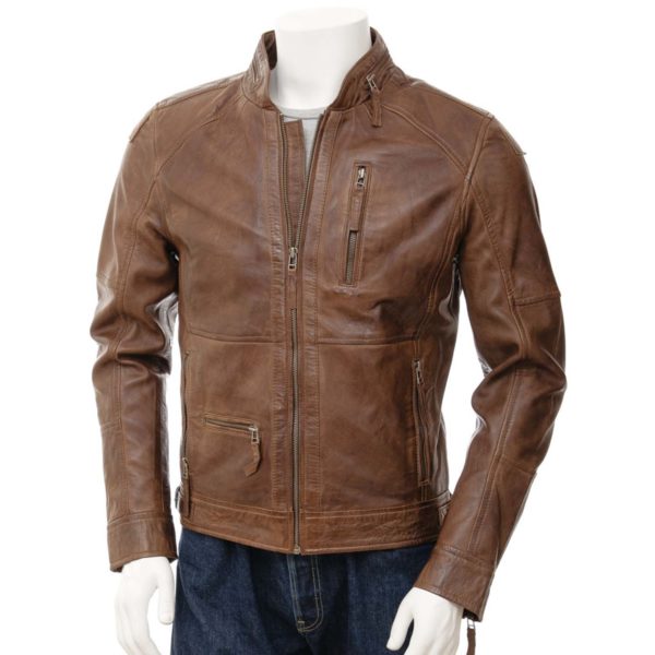 men Leather Biker Jacket