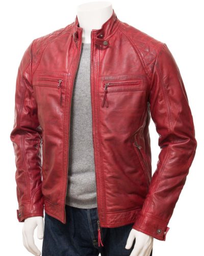 men Leather Biker Jacket