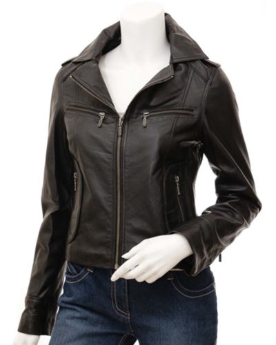 Women Leather Biker Jacket