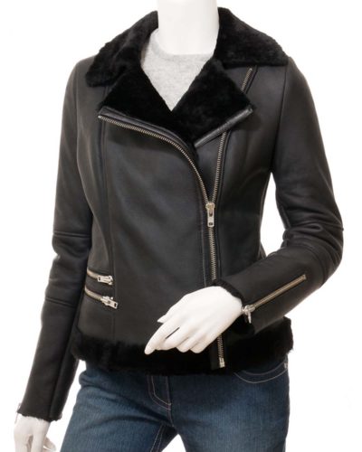 Women Leather Biker Jacket