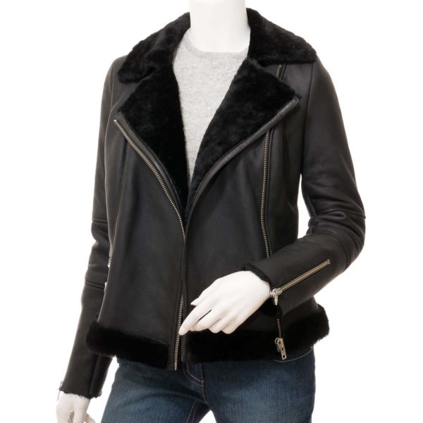 Women Leather Biker Jacket