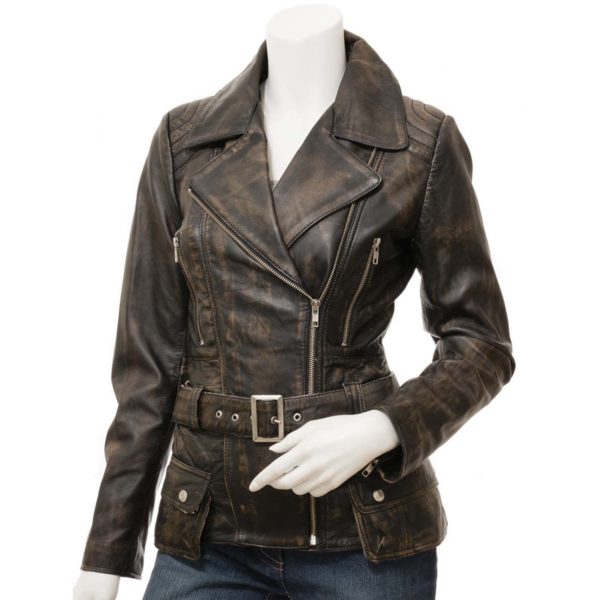 Women Leather Biker Jacket