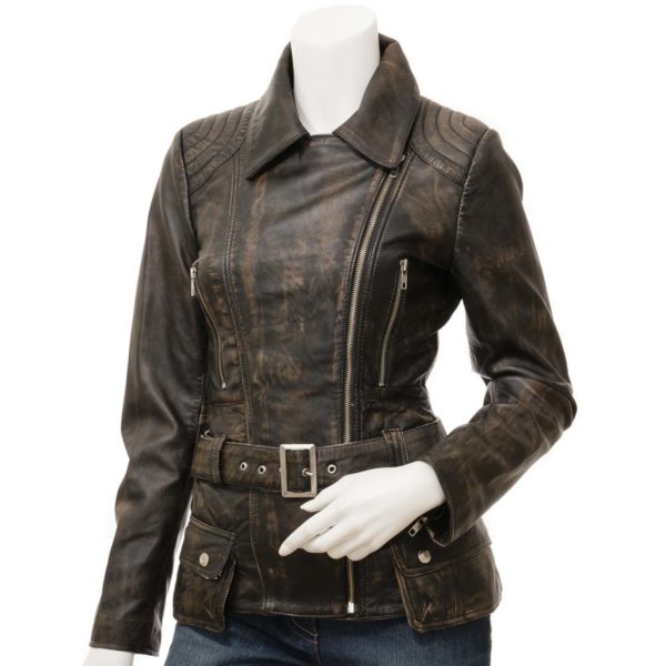 Women Leather Biker Jacket