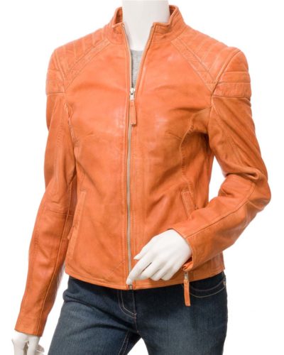 Women Leather Biker Jacket