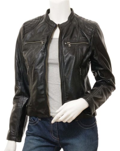 Women Leather Biker Jacket