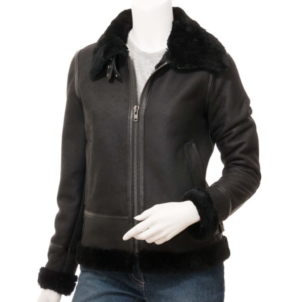 women's Leather Bomber Jacket