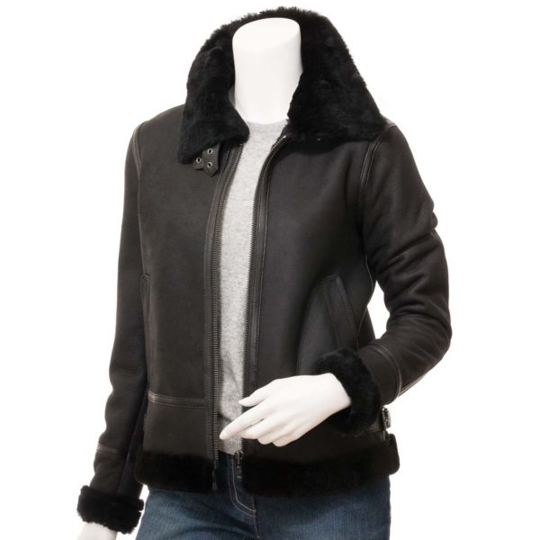 women's Leather Bomber Jacket