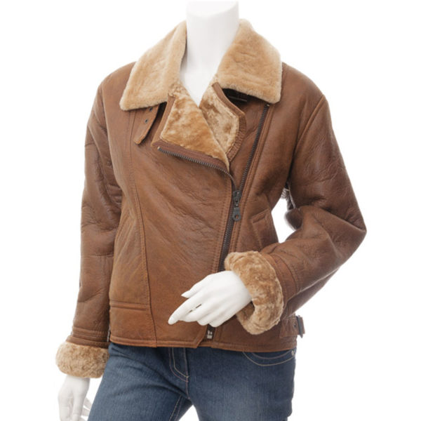 women's Leather Bomber Jacket