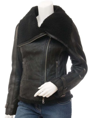 women's Leather Bomber Jacket