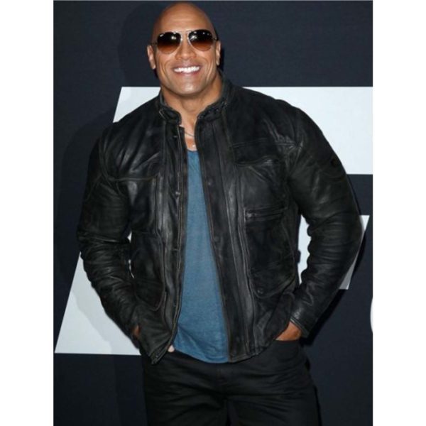 Fast 8 Premiere Dwayne Johnson Leather Jacket