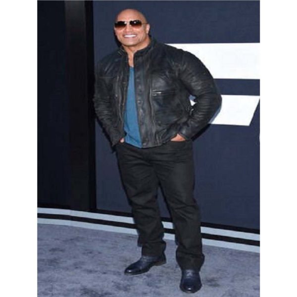 Fast 8 Premiere Dwayne Johnson Leather Jacket