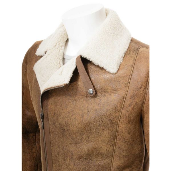 Mens Leather Sheepskin Shearling