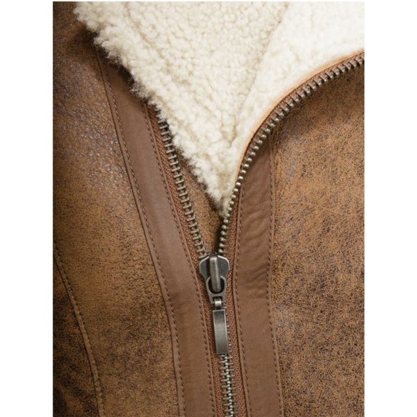 Mens Leather Sheepskin Shearling