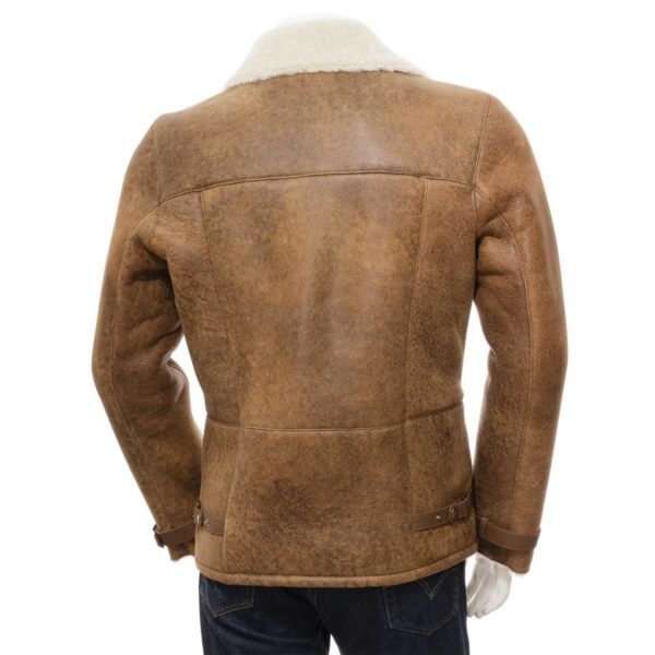 Mens Leather Sheepskin Shearling