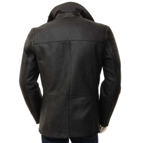 Mens Leather Sheepskin Shearling